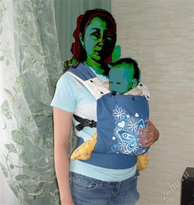 Лот: 1753004. Фото: 1. Продам слинго-рюкзак I Love Mum. Слинги, эрго рюкзаки, переноски