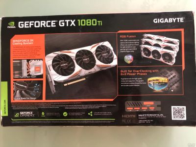 Лот: 17962988. Фото: 1. Geforce gtx 1080ti gigabyte. Видеокарты