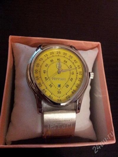 Лот: 2573627. Фото: 1. Часы Ferrari с желтым циферблатом. Другие наручные часы