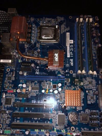Лот: 12577102. Фото: 1. ABIT IP35 + Intel C2D E6550... Материнские платы