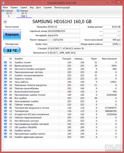 Лот: 13639840. Фото: 1. Жесткий диск Samsung 160 Гб SpinPoint... Жёсткие диски (HDD)