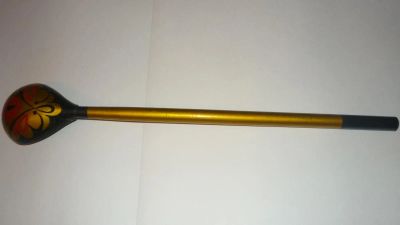 Лот: 4969403. Фото: 1. Деревянная ложка с росписью 2. Столовые приборы, ножи
