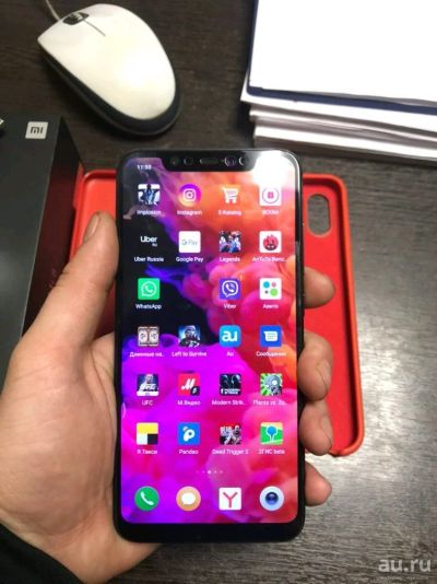 Лот: 13412047. Фото: 1. Xiaomi mi8. 6/64. Идеал, комплект... Смартфоны