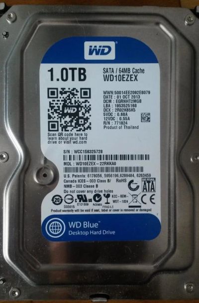Лот: 9344751. Фото: 1. HDD 1Tb WD 10EZEX Распродажа... Жёсткие диски (HDD)