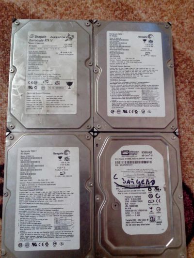 Лот: 6053455. Фото: 1. 4 рабочие (может быть) hdd одним... Жёсткие диски (HDD)