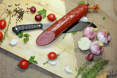 Лот: 11587499. Фото: 1. Колбаса полукопченая. Мясо, птица, яйцо