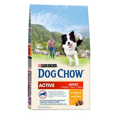 Лот: 12771573. Фото: 1. Dog Chow (Дог Чау) 14кг Курица... Корма