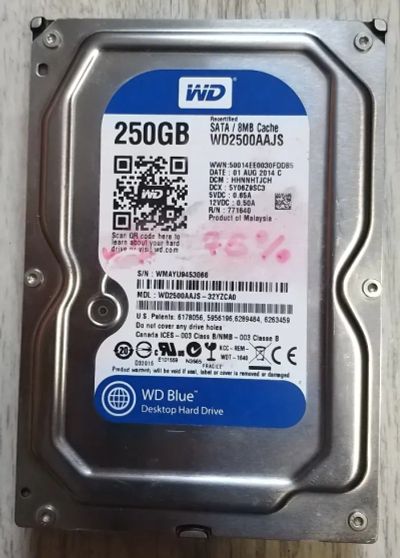 Лот: 24692279. Фото: 1. Винчестер на 250 Gb. Жёсткие диски (HDD)