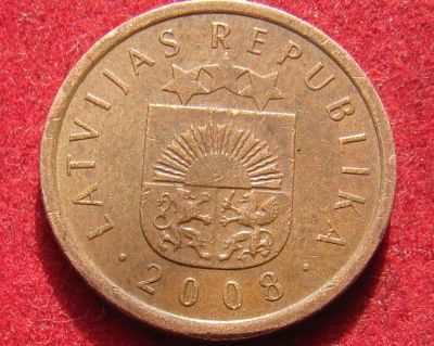 Лот: 18945660. Фото: 1. Латвия 1 сантим, 2008 г. Остальные страны