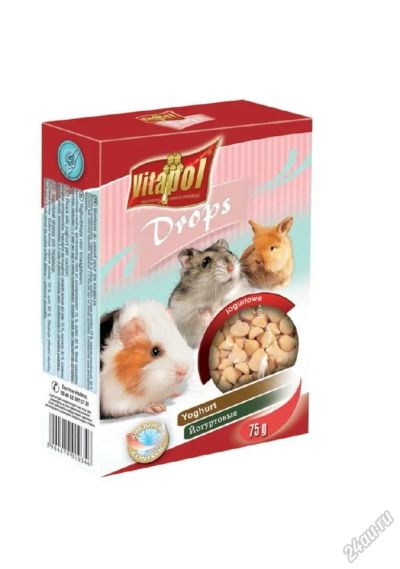 Лот: 5841202. Фото: 1. Лакомство Vitapol Drops для грызунов... Корма