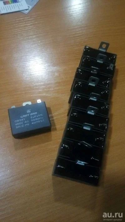 Лот: 10392622. Фото: 1. CBB-61 5uF x 450V пусковой конденсатор... Конденсаторы