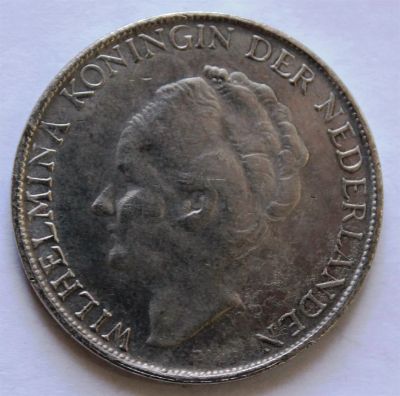 Лот: 3853506. Фото: 1. 2,5 гульдена 1943 года Нидерланды... Европа