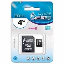 Лот: 7597520. Фото: 1. Карта памяти MicroSD 4 Gb Smart... Карты памяти