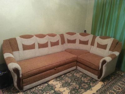 Лот: 3157691. Фото: 1. Мягкий диван и кресло в хорошем... Кресла, пуфы