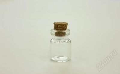 Лот: 2640862. Фото: 1. Стеклянная бутылочка с пробкой... Скрапбукинг
