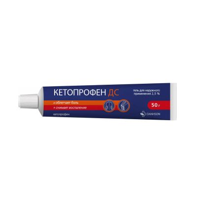 Лот: 25601395. Фото: 1. Кетопрофен ДС гель 2,5% 50г. Лекарства
