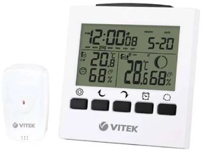 Лот: 25603528. Фото: 1. Метеостанция Vitek VT-6413. Часы настенные, настольные