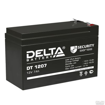 Лот: 3769132. Фото: 1. Аккумулятор DELTA DT 1207 12В... Батарейки, аккумуляторы, элементы питания