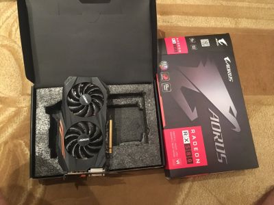 Лот: 16305862. Фото: 1. Gigabyte aorus rx580 8 gb. Видеокарты