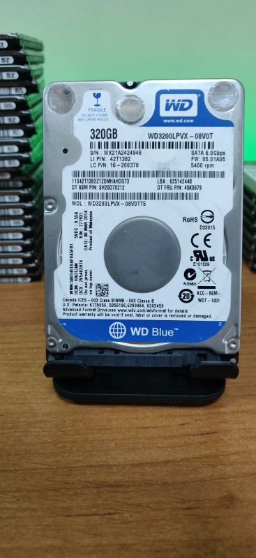 Лот: 22694398. Фото: 1. HDD 320Gb/WD/SATA/2,5"/5400 об... Жёсткие диски (HDD)