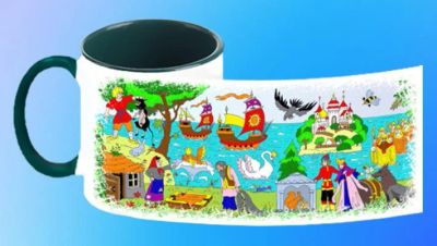 Лот: 7002335. Фото: 1. Кружка "Русские сказки" №01 цветная... Сувенирные мелочи