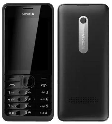 Лот: 3884083. Фото: 1. Nokia 301 dual Sim Black. Кнопочные мобильные телефоны