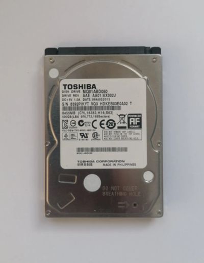Лот: 19509891. Фото: 1. Жесткий диск 500Gb Toshiba MQ01ABD050. Жёсткие диски (HDD)