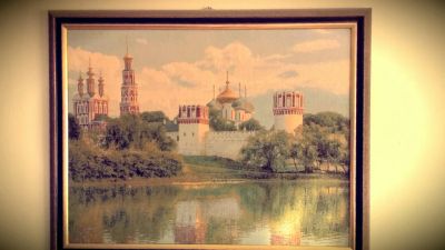 Лот: 8433672. Фото: 1. Картина гобилен церковь. Другое (картины, панно)
