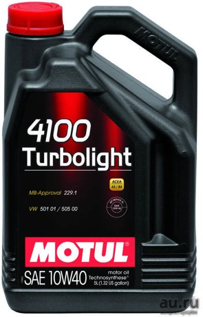 Лот: 10114926. Фото: 1. MOTUL 4100 turbolight 10W-40 4л. Масла, жидкости