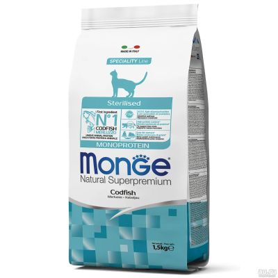 Лот: 17893641. Фото: 1. Monge (Монж) Cat Monoprotein Sterilised... Корма