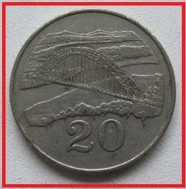 Лот: 13990085. Фото: 1. Зимбабве 20 центов 1980 (№). Африка