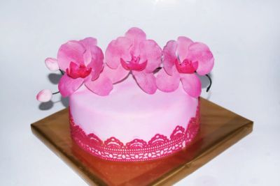 Лот: 3879183. Фото: 1. Торт с орхидеями. Торты, пирожные