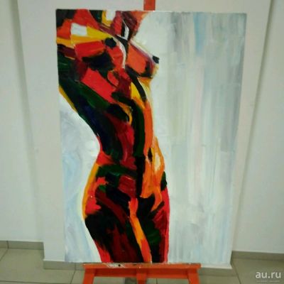 Лот: 10795046. Фото: 1. Картина маслом "Современная эротика... Картины, рисунки