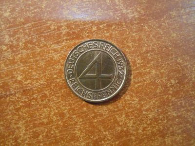 Лот: 25756131. Фото: 1. 4 пфеннига 1932г(G) Веймар, Германия. Германия и Австрия