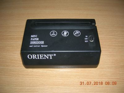 Лот: 11935898. Фото: 1. Мини уничтожитель бумаги Orient... Другое (канцелярские и офисные товары)