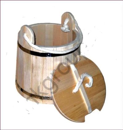 Лот: 5839146. Фото: 1. Ведро банное 9л. с крышкой. Банные принадлежности