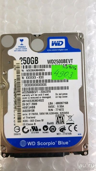 Лот: 13156289. Фото: 1. Жесткий диск HDD 2.5" Western... Жёсткие диски (HDD)