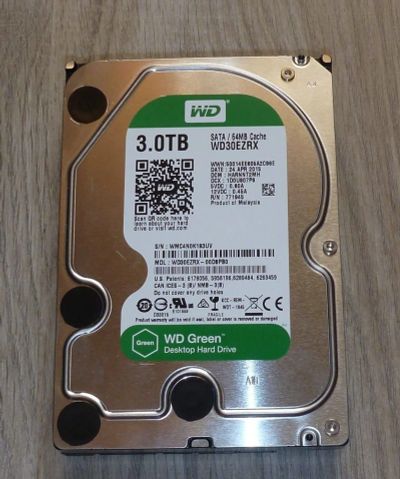 Лот: 16496635. Фото: 1. 3Tb WD Green IntelliPower. Обмен... Жёсткие диски