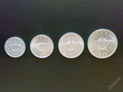 Лот: 937968. Фото: 1. Куба. 4 монеты 1969-84 гг. Америка