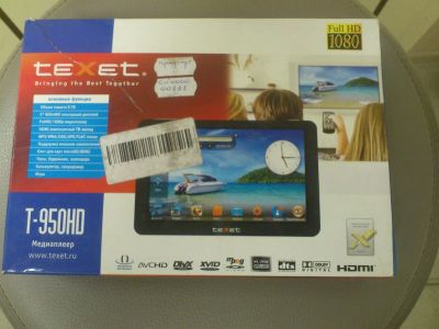 Лот: 3235341. Фото: 1. MP3 плеер teXet T-950HD 8GB. Плееры