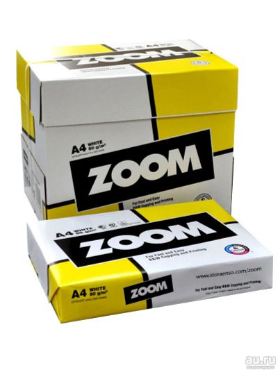 Лот: 17894217. Фото: 1. Офисная бумага А4 Zoom. Бумага