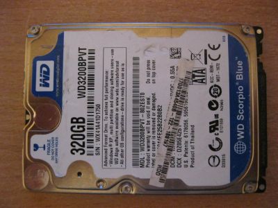 Лот: 8442514. Фото: 1. Жесткий диск 320Gb WD 2.5'' SATA... Жёсткие диски (HDD)