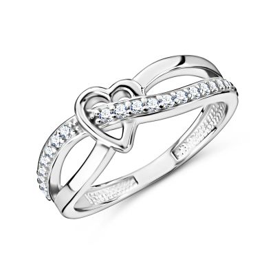 Лот: 23803582. Фото: 1. Серебряное кольцо с фианитами... Кольца, перстни