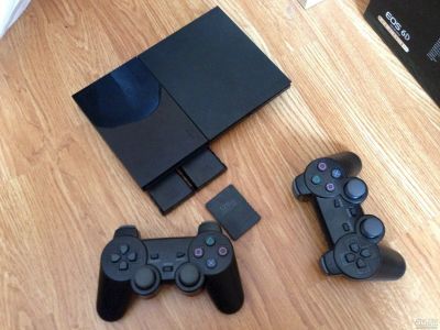 Лот: 13625676. Фото: 1. PS2 slim прошитая. Игровые приставки, консоли