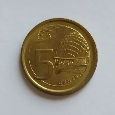 Лот: 19529774. Фото: 1. Сингапур 5 центов 2013. Азия