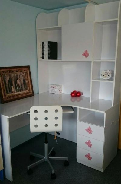 Лот: 7547505. Фото: 1. Стол компьютерный Белый глянец. Компьютерные и письменные столы