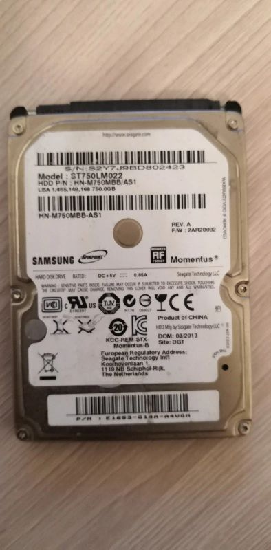 Лот: 15212559. Фото: 1. Жесткий диск 750 gb. Жёсткие диски (HDD)