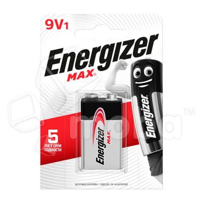 Лот: 18915336. Фото: 1. Батарейка Energizer MAX Крона... Батарейки, аккумуляторы, элементы питания