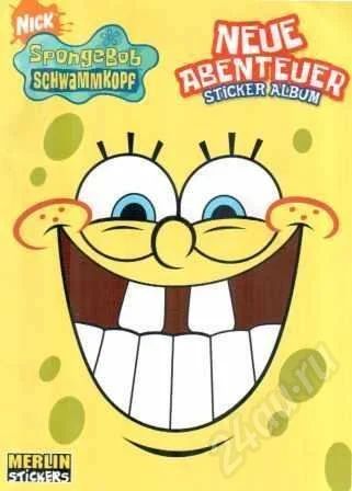 Лот: 301645. Фото: 1. Альбом для наклеек Spongebob... Наклейки, карточки, вкладыши