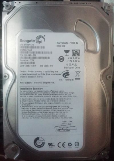 Лот: 19514336. Фото: 1. жеткий диск Seagate Barracuda... Жёсткие диски (HDD)
